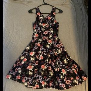 Skull and flower Hell Bunny dress